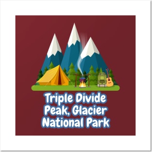 Triple Divide Peak, Glacier National Park Posters and Art